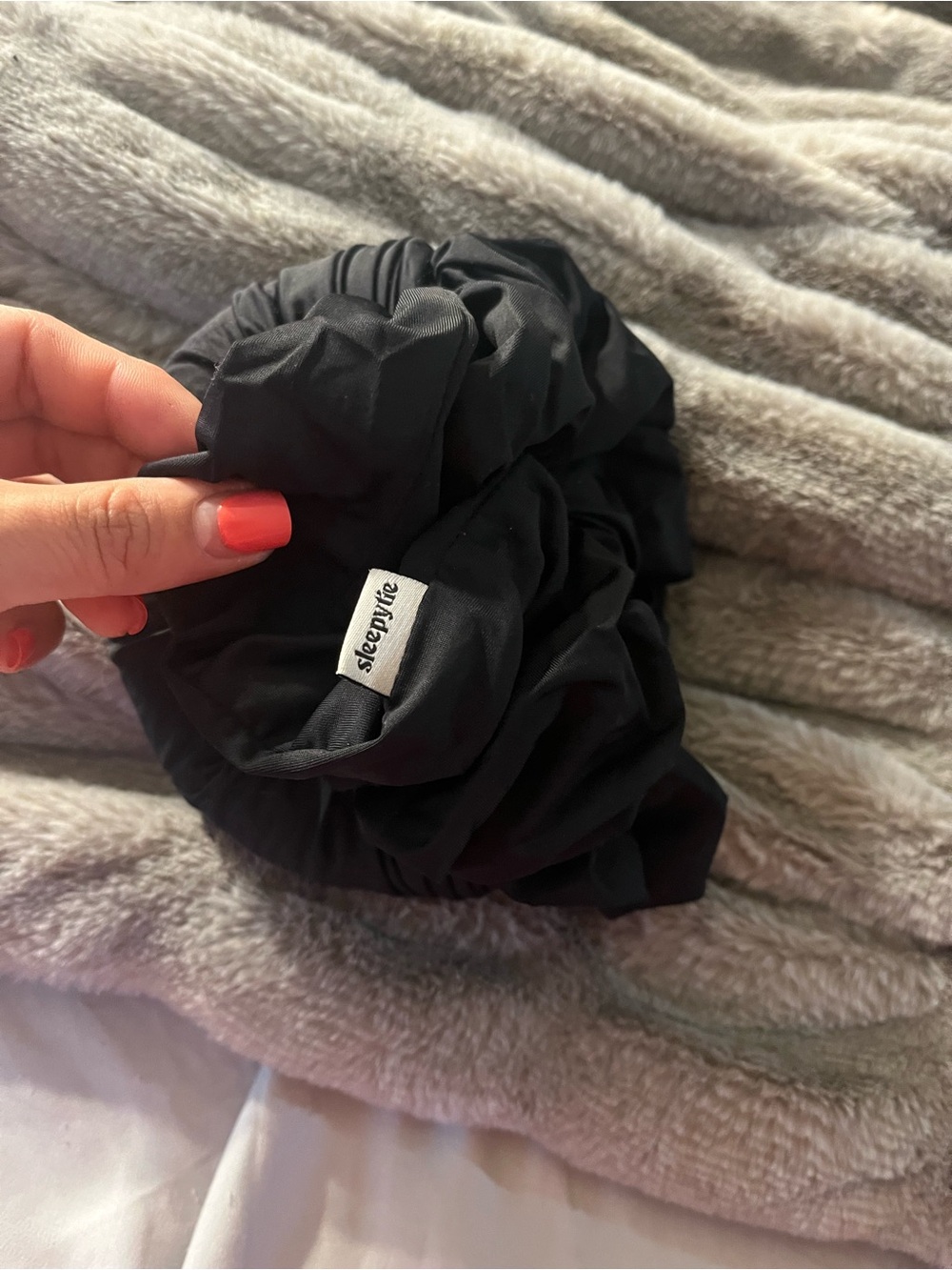 Sleepy tie Black Satin medium